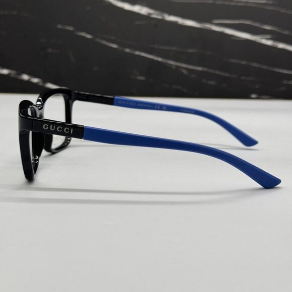 NEW GG1738O 004 GUCCI EYEGLASSES BLACK/BLUE MEN EYEWEAR GUCCI - Picture 7 of 11